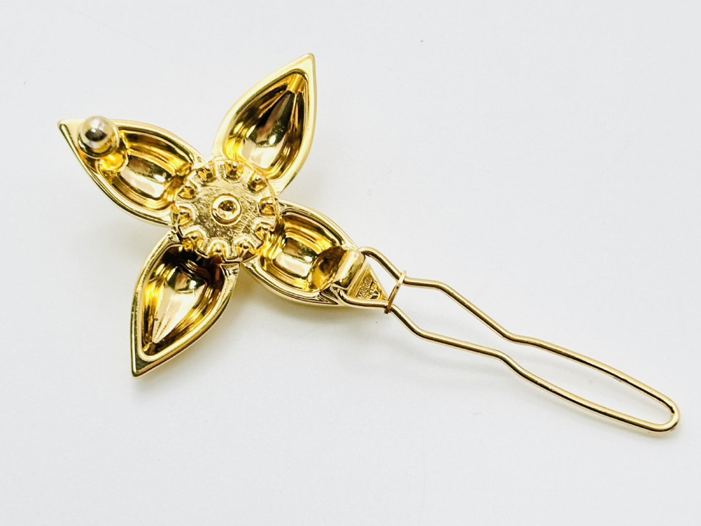 LOUIS VUITTON M02085 Barrette Louisa Hair Clip Gold GK1294 Hair Accessory