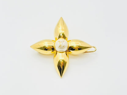 LOUIS VUITTON M02085 Barrette Louisa Hair Clip Gold GK1294 Hair Accessory