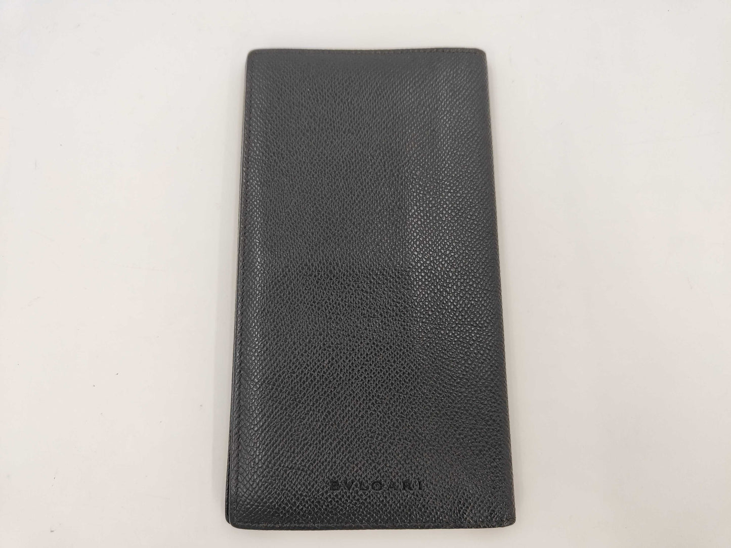 BVLGARI Leather Black Logo Embossed Billfold