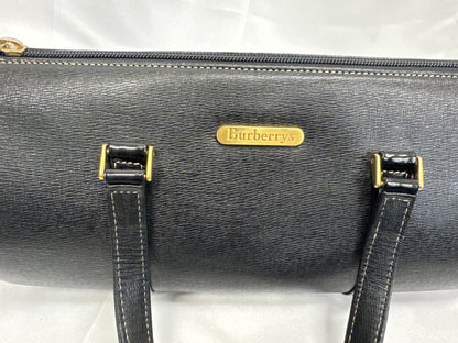 BURBERRY Burberry Leather Nova Check Gold Hardware Cylindrical Handbag