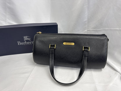 BURBERRY Burberry Leather Nova Check Gold Hardware Cylindrical Handbag