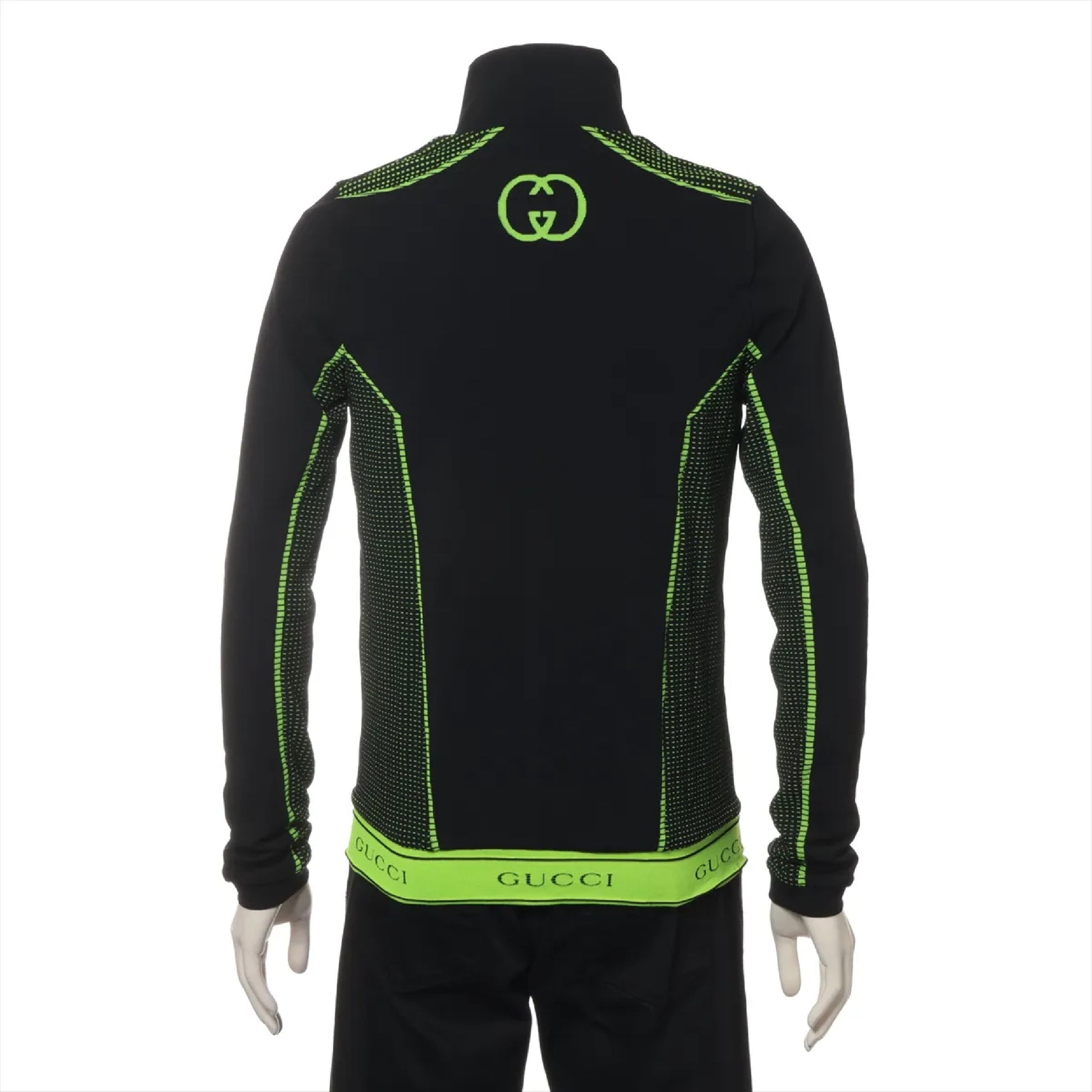 GUCCI Nylon and Polyurethane Knit Jacket, Size M, 698540