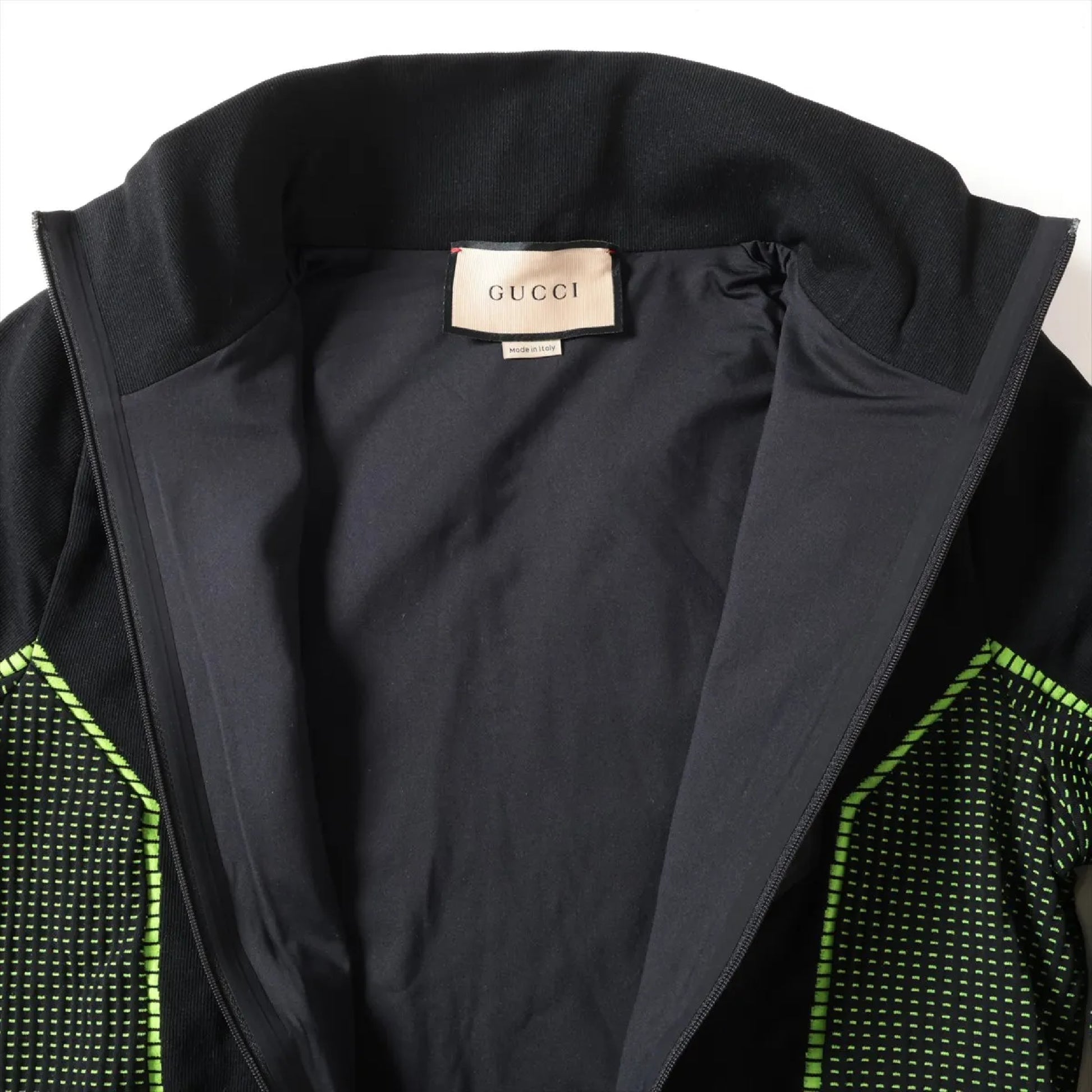 GUCCI Nylon and Polyurethane Knit Jacket, Size M, 698540