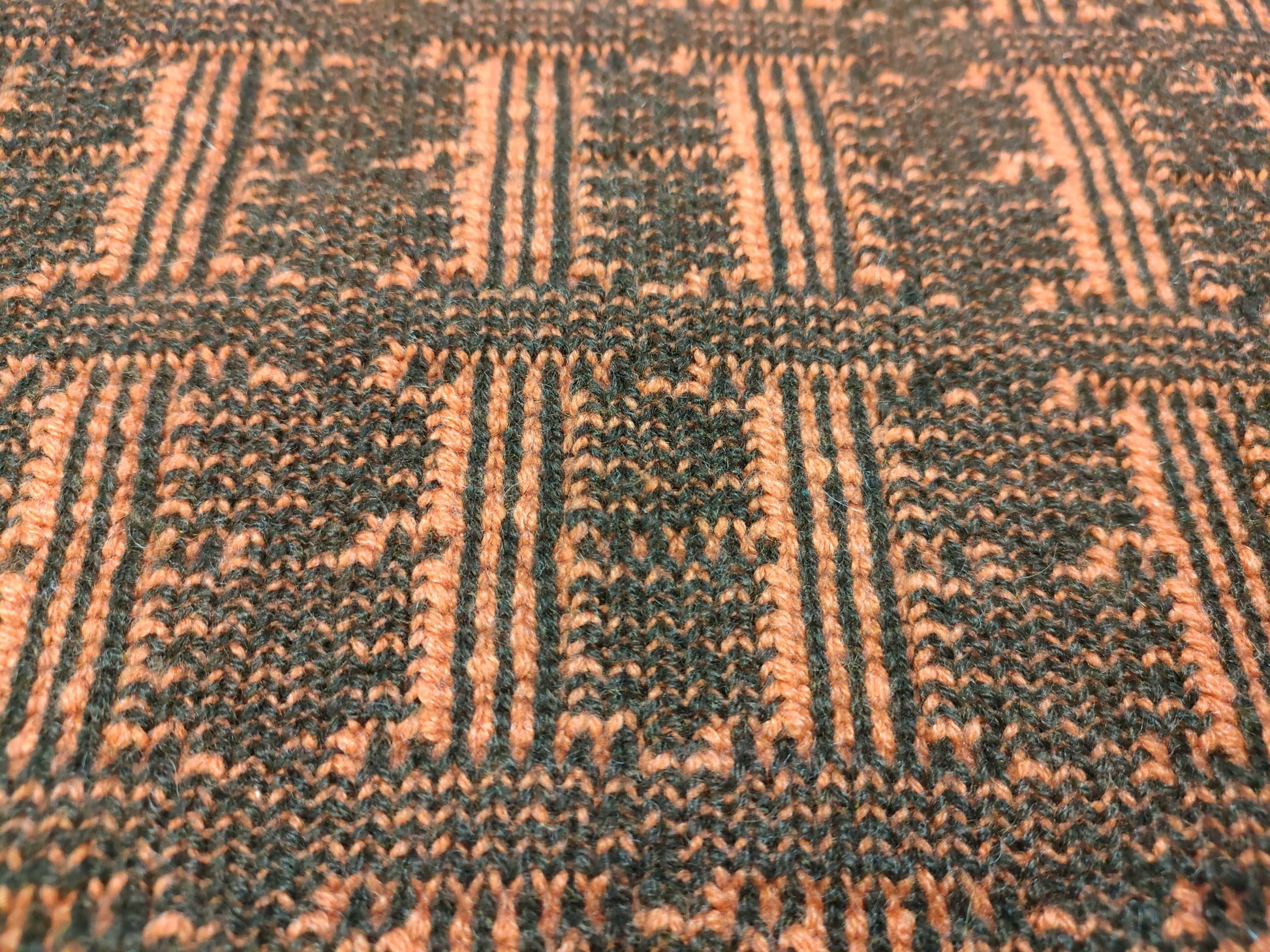 HERMES Margiela-era H-print scarf in brown and orange