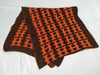 HERMES Margiela-era H-print scarf in brown and orange