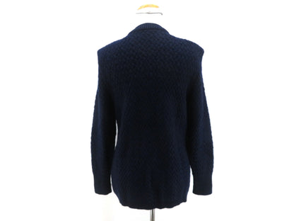 Yves Saint Laurent Cable Knit Cardigan, Navy, Size M