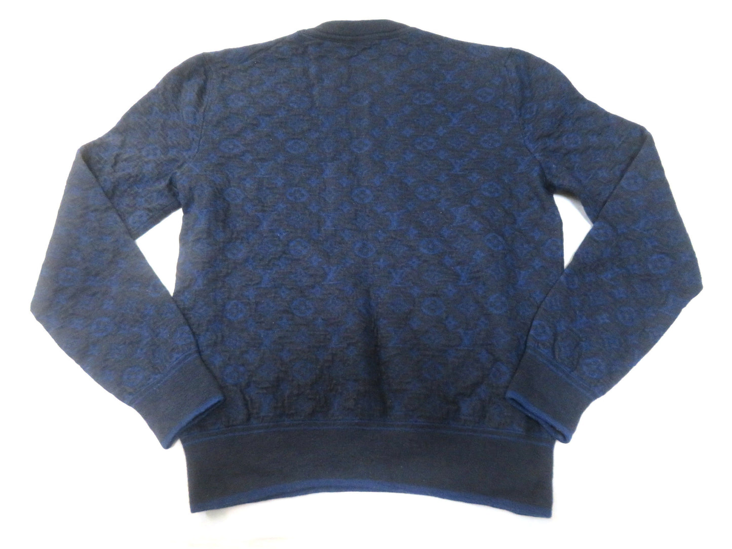 LOUIS VUITTON 18AW Monogram Knit Sweater Navy M Tops