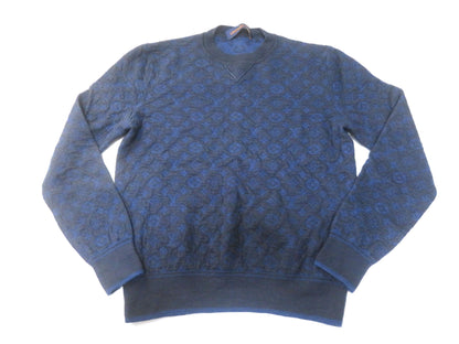 LOUIS VUITTON 18AW Monogram Knit Sweater Navy M Tops