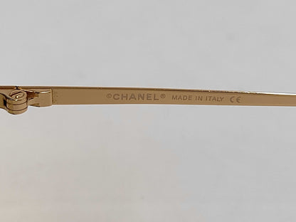  CHANEL Coco Mark Sunglasses with Rhinestones, Orange