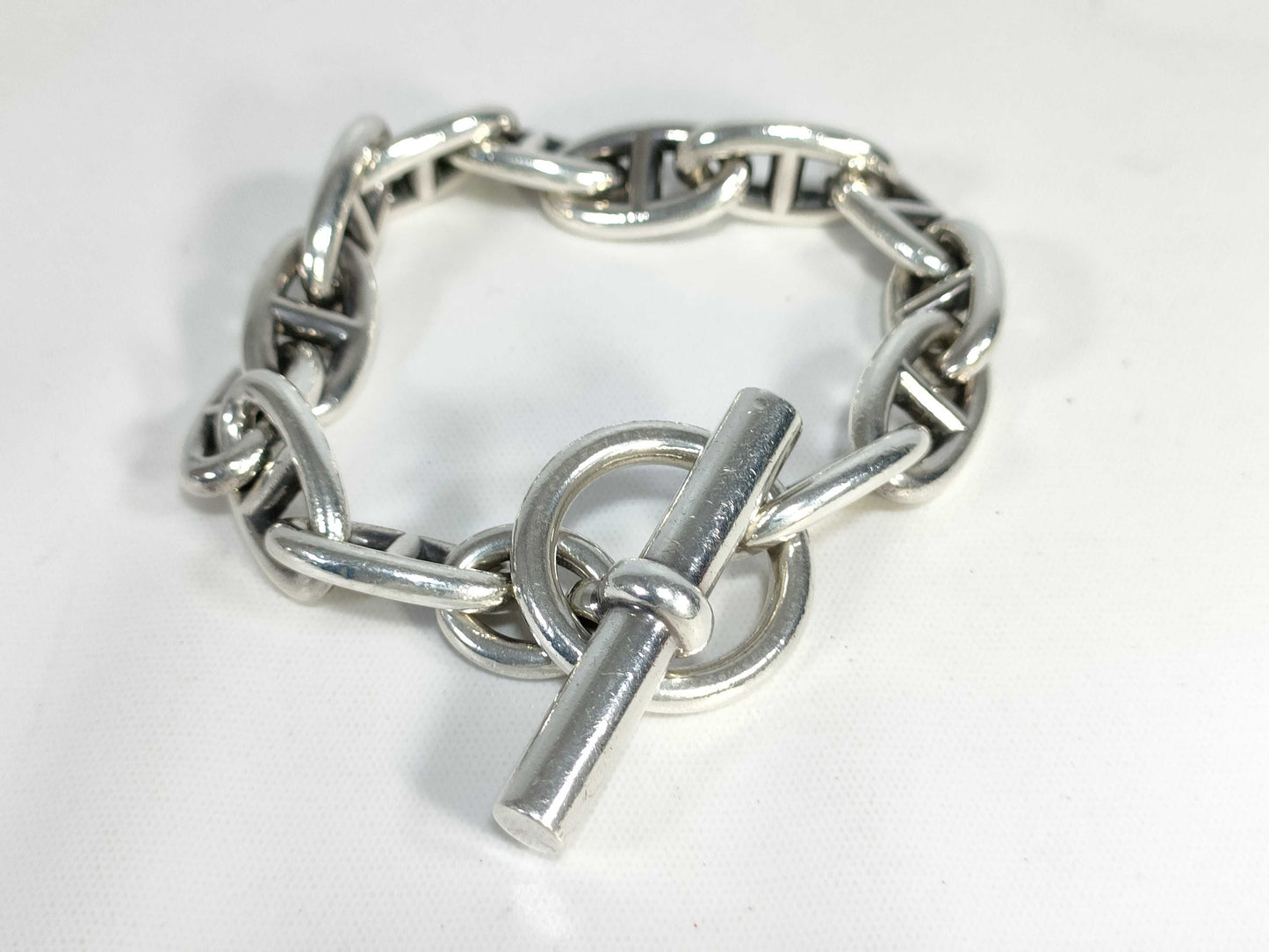HERMES Chaine d'Ancre GM 13 links 72.2g Ag925 Bracelet Bracelet Bangle
