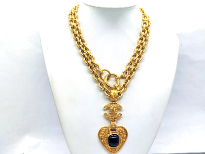 CHANEL Gripoir Coco Mark Triangle Swing 94A Necklace