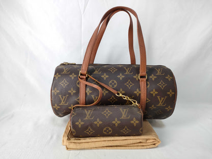 LOUIS VUITTON Monogram Papillon 30 Handbag with Pouch