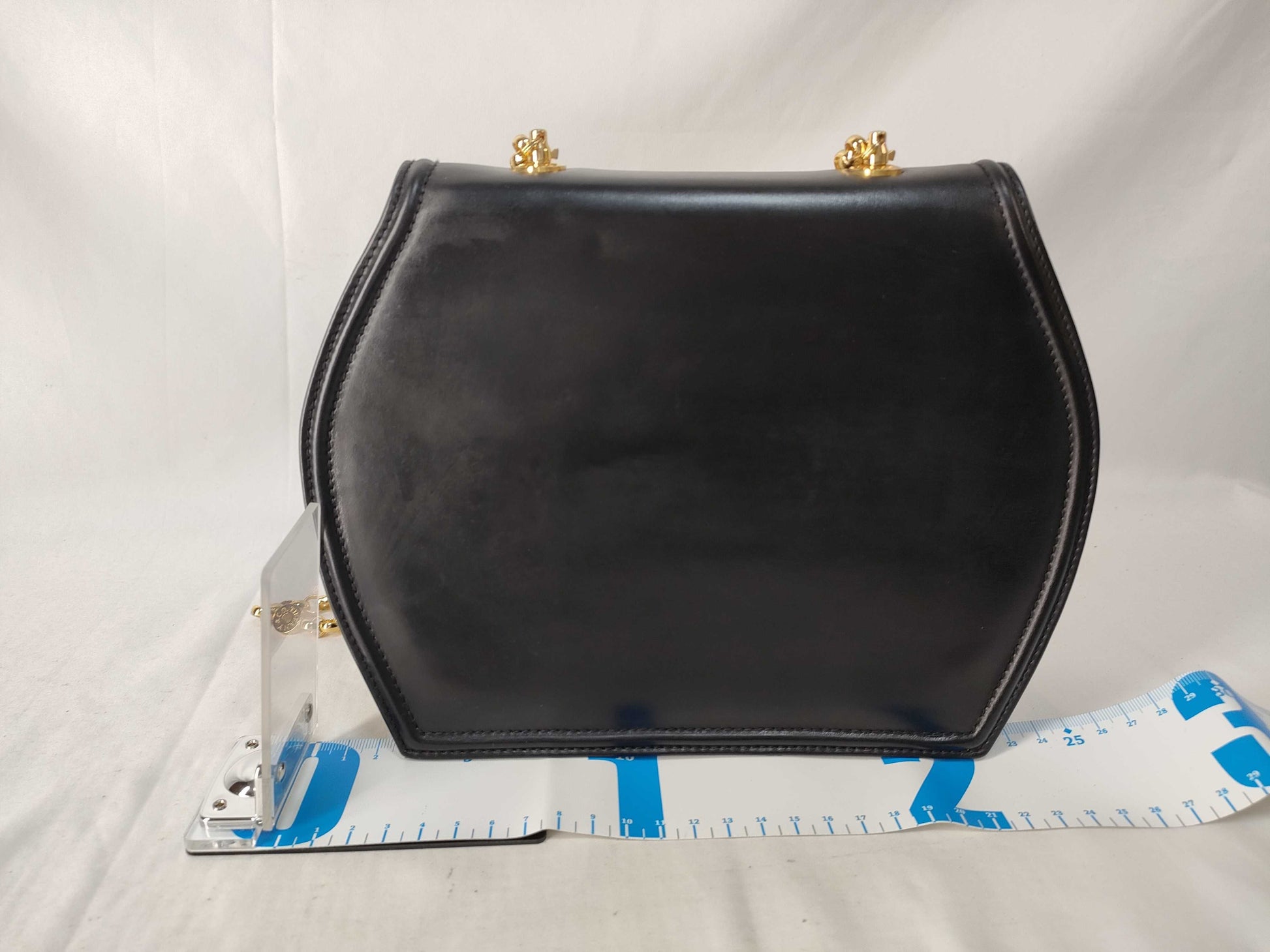 Tiffany & Co. Tiffany Circle Logo 2-Way Chain Shoulder Bag in Black with Box