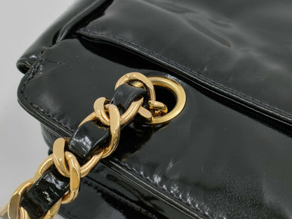 CHANEL Triple Coco Chain Shoulder Bag in Patent Leather