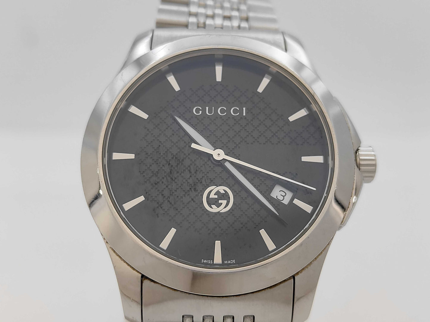 GUCCI 126.4 17468441 Quartz Men's Watch, Current Condition, Unworked