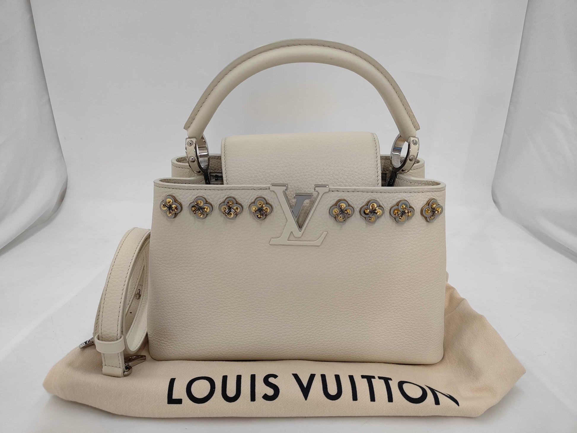 LOUIS VUITTON Taurillon Leather M54264 Capucines MM Handbag