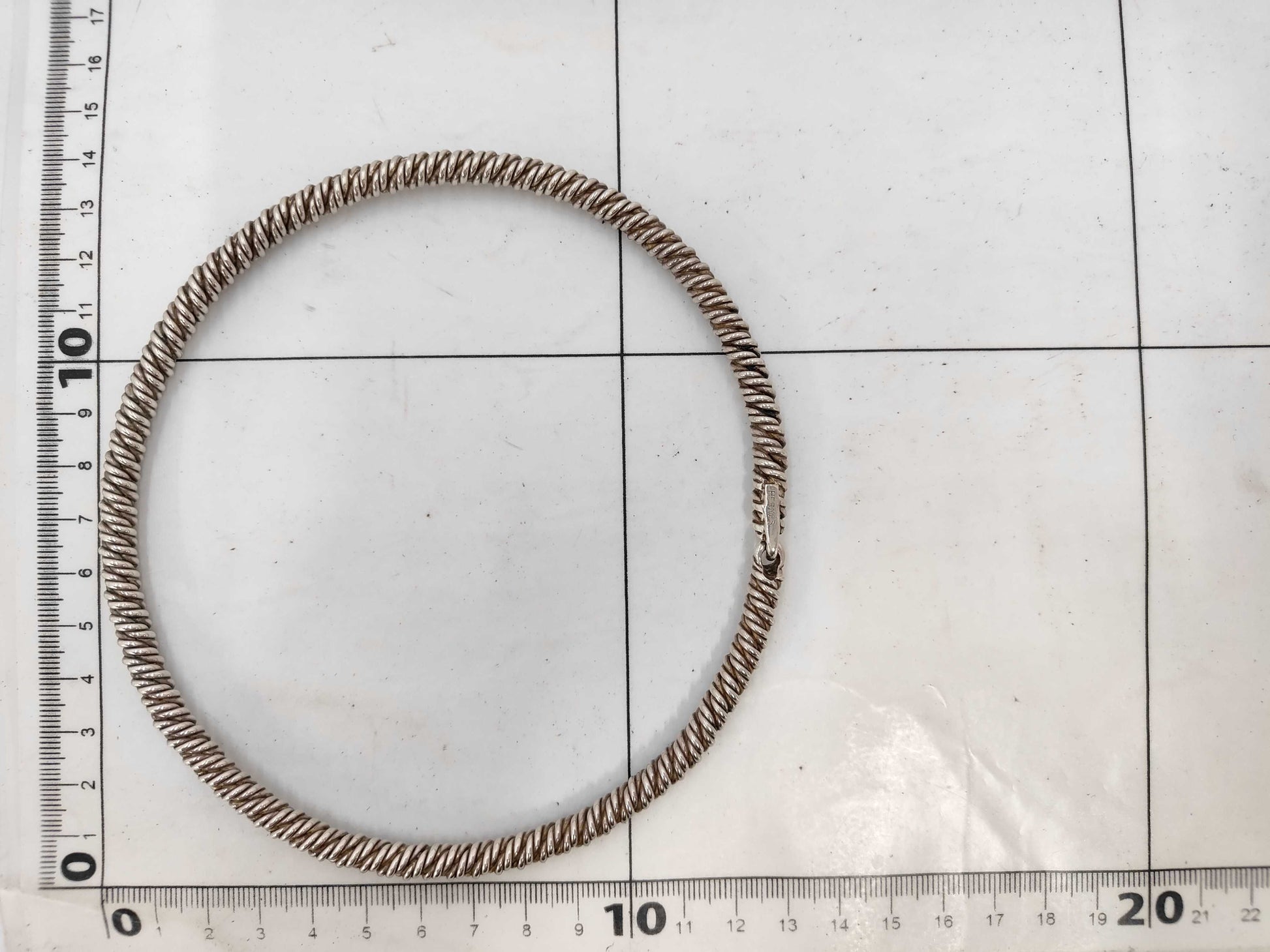 HERMES Twist Choker Necklace 925 39cm Necklace