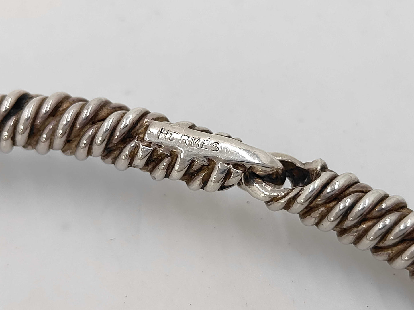 HERMES Twist Choker Necklace 925 39cm Necklace