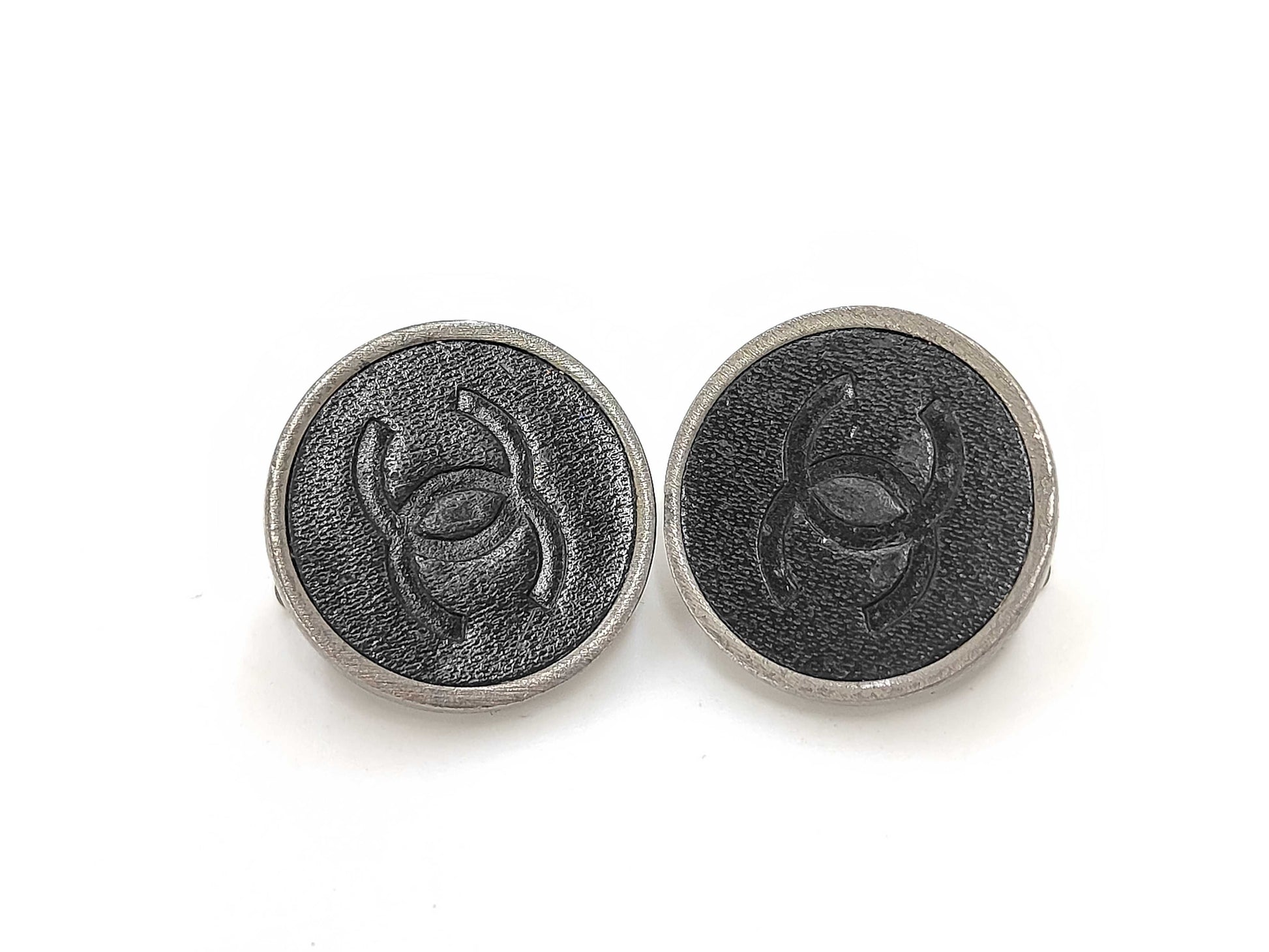 CHANEL CHANEL Earrings Leather Coco Mark Earrings