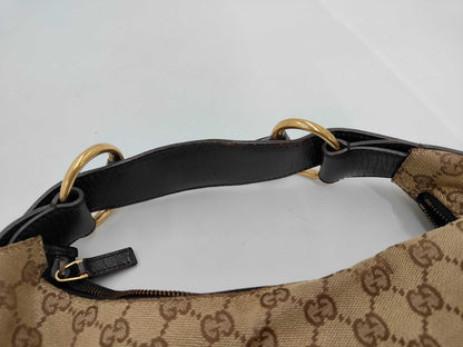 GUCCI GUCCI Horsebit GG Canvas Shoulder Bag Bag