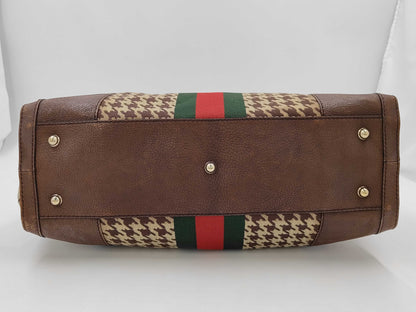 GUCCI GUCCI Sherry Line Boston Bag Houndstooth Pattern Bag