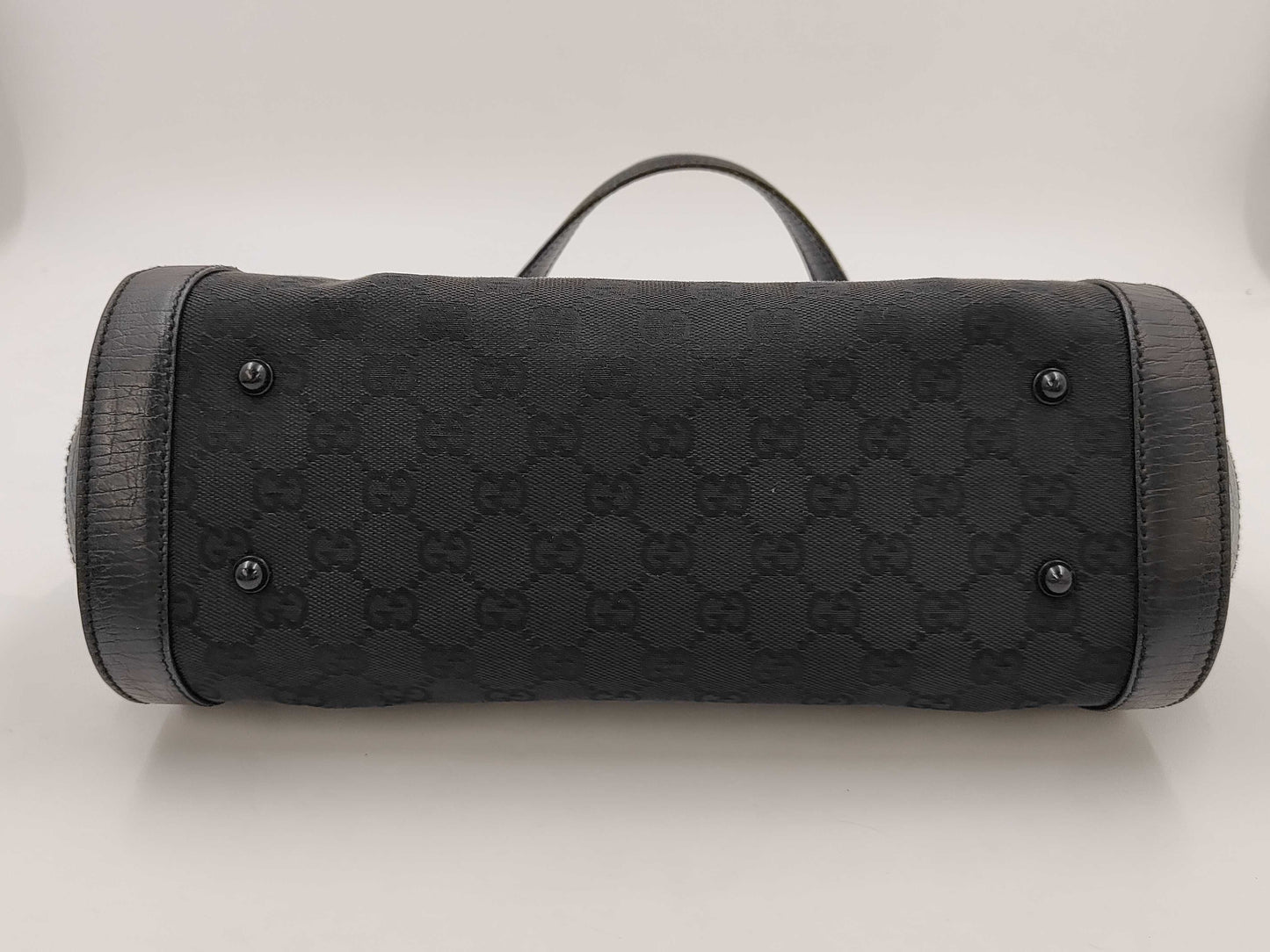 GUCCI GUCCI GG Canvas Bamboo Handbag Bag