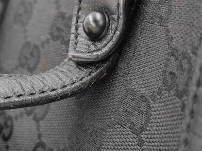 GUCCI GUCCI GG Canvas Bamboo Handbag Bag