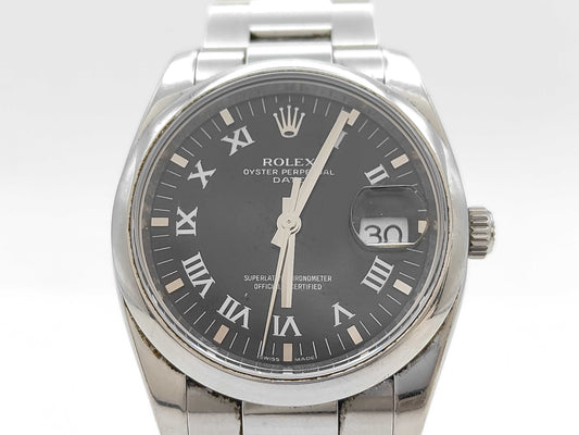 ROLEX 115200 M018810 Black Dial Oyster Bracelet Boys' Watch