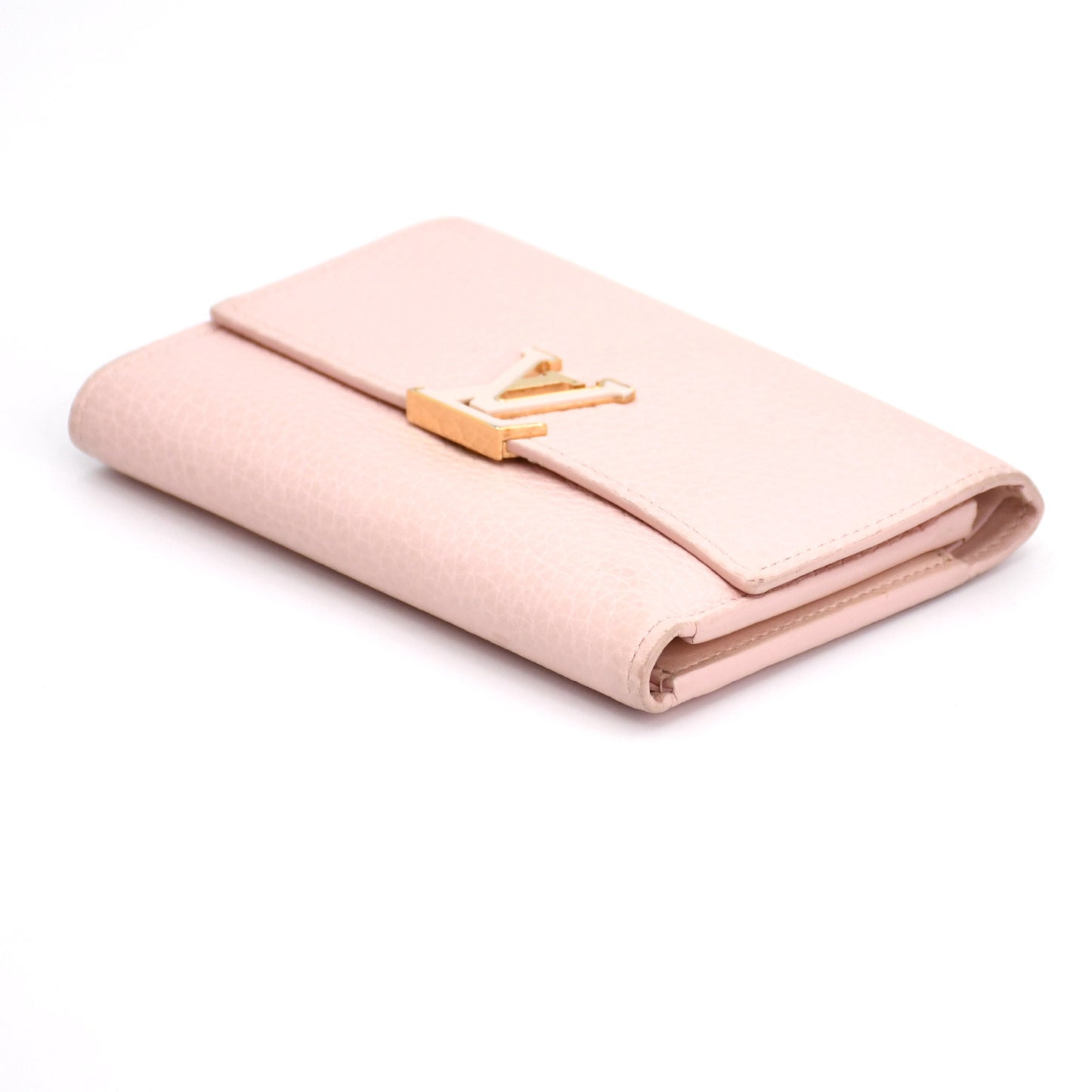 LOUIS VUITTON Taurillon Capucines Compact Wallet M82361 Jasmine Pink RFID Ready, Box and Dust Bag Included