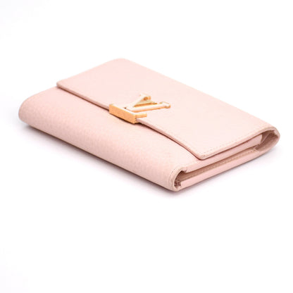 LOUIS VUITTON Taurillon Capucines Compact Wallet M82361 Jasmine Pink RFID Ready, Box and Dust Bag Included