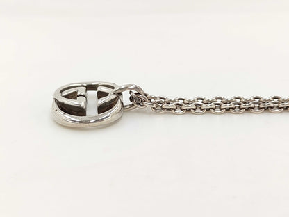 GUCCI Silver GG Logo Necklace