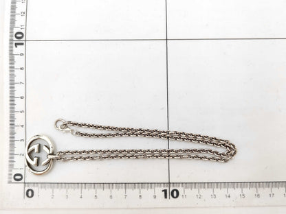 GUCCI Silver GG Logo Necklace