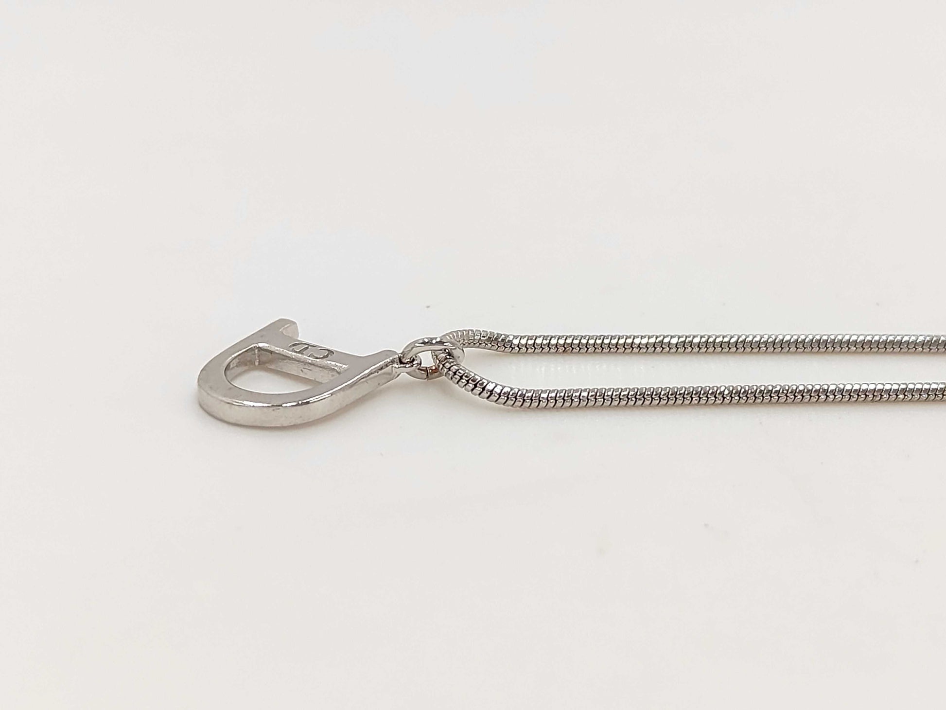 Dior Christian Dior Silver D Logo Necklace