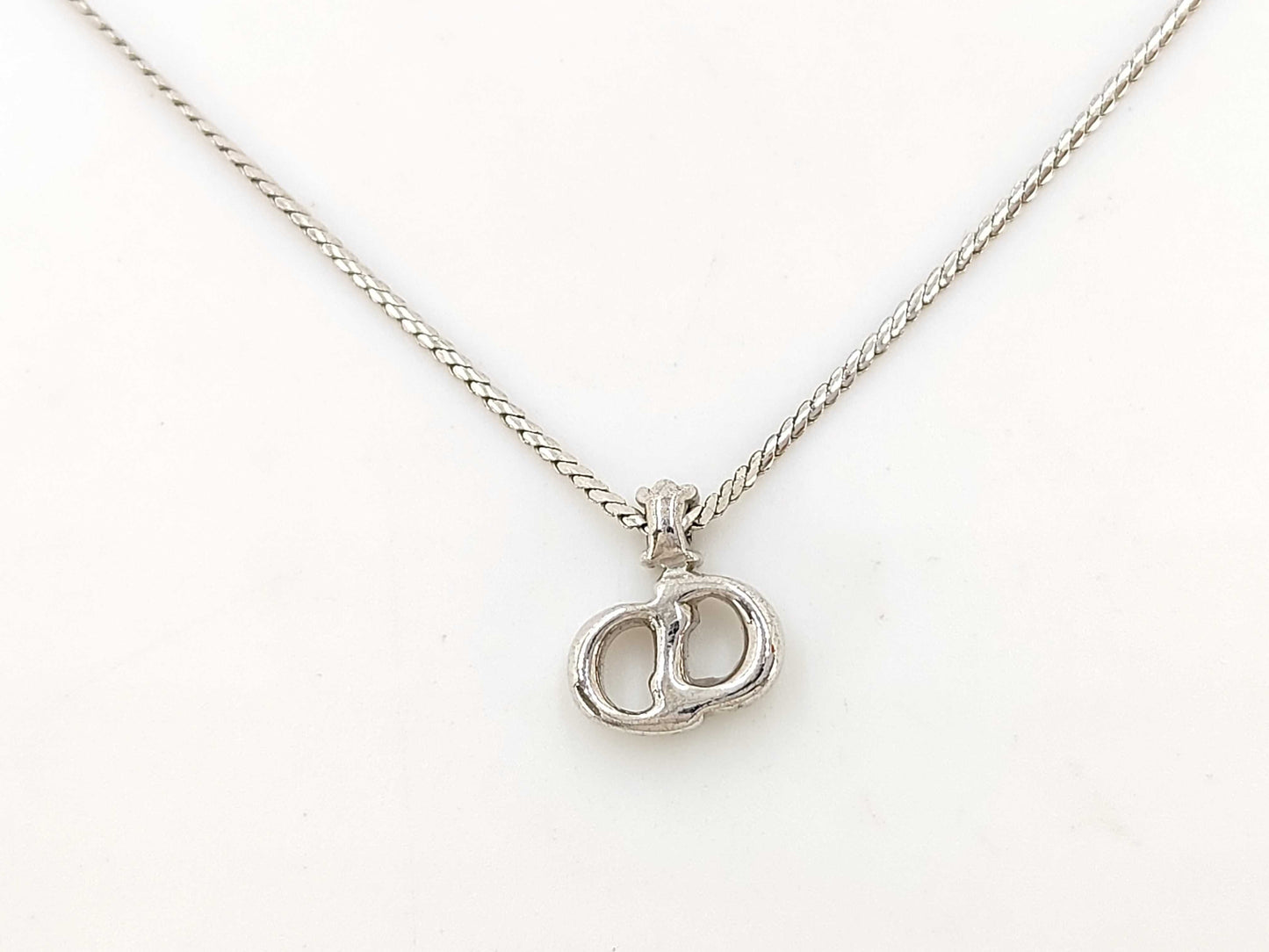 Dior Christian Dior Silver CD Logo Necklace