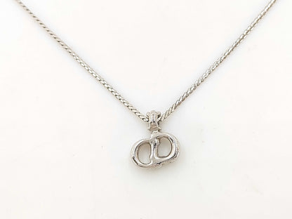Dior Christian Dior Silver CD Logo Necklace