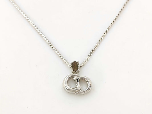 Dior Christian Dior Silver CD Logo Necklace