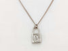 Dior Christian Dior Silver DIOR Logo Plate Necklace