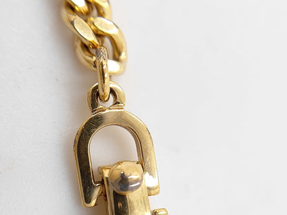 Dior Christian Dior Gold CD Logo Rhinestone Bracelet/Bangle