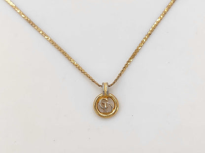 Dior Christian Dior Gold CD Logo Necklace