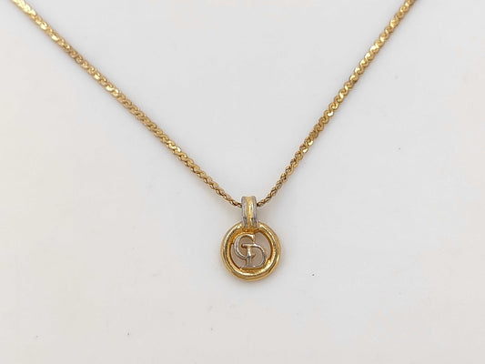 Dior Christian Dior Gold CD Logo Necklace