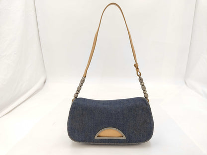 Dior Christian Dior Marispearl One-Shoulder Denim Leather MA-1909 Shoulder Bag