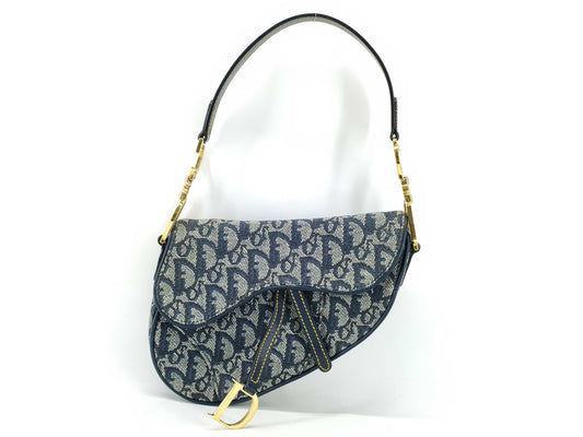 Dior Trotter Saddle Navy Handbag