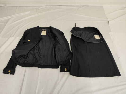 CHANEL Wool Set with Gold Buttons Other Apparel