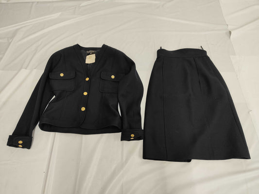 CHANEL Wool Set with Gold Buttons Other Apparel