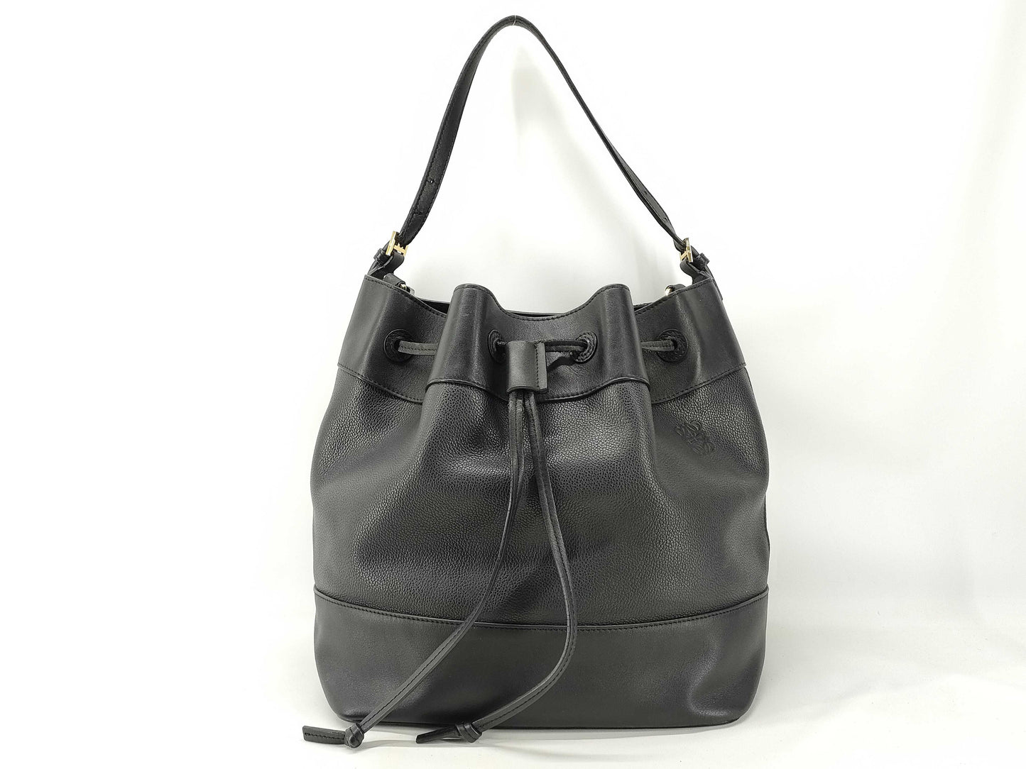 LOEWE One-Shoulder Drawstring Bag Anagram Shoulder Bag