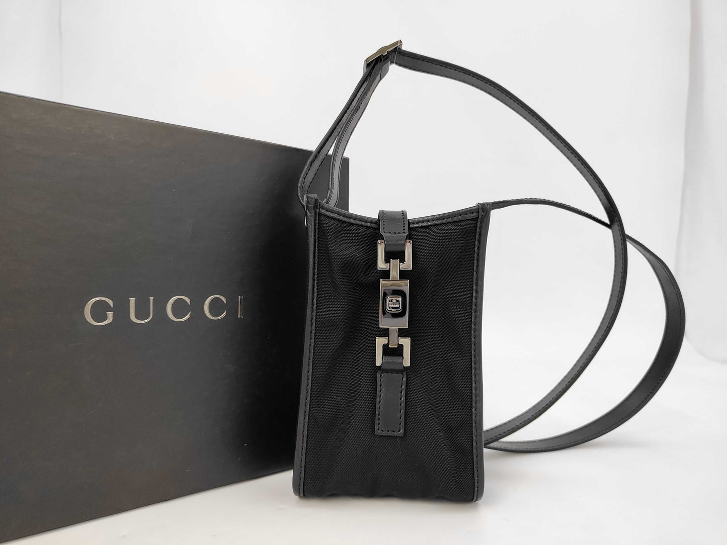 GUCCI Jackie Nylon and Leather Shoulder Bag