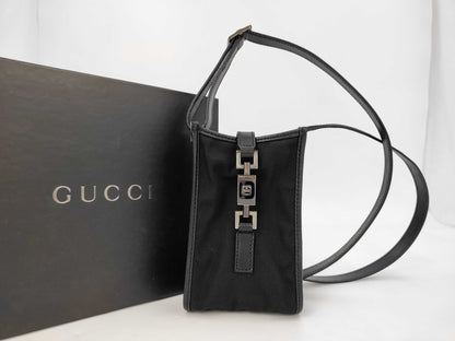 GUCCI Jackie Nylon and Leather Shoulder Bag