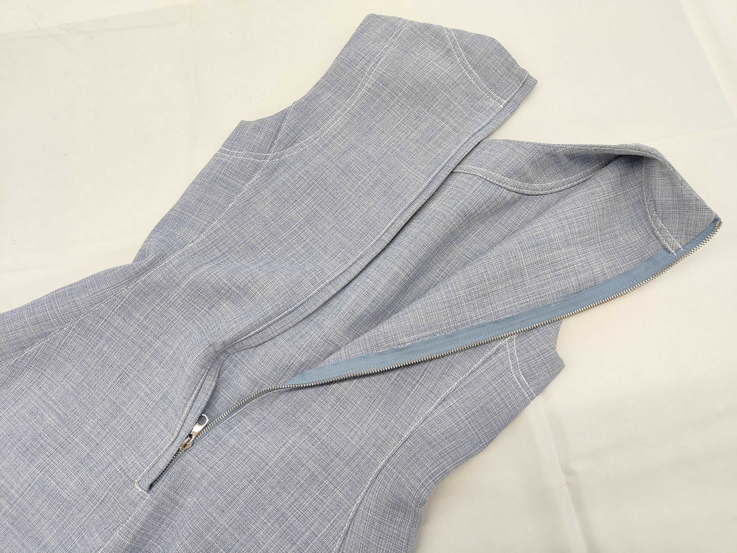 Dior Denim Beaded Size 34 Blue Sleeveless Dress