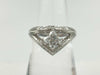 LOUIS VUITTON Double Star Star-Cut Diamond #52 Pt950 8.7g Ring 