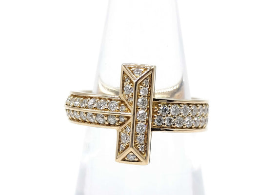 Tiffany & Co. T-One D0.54ct PG Au750 10.0g Ring 